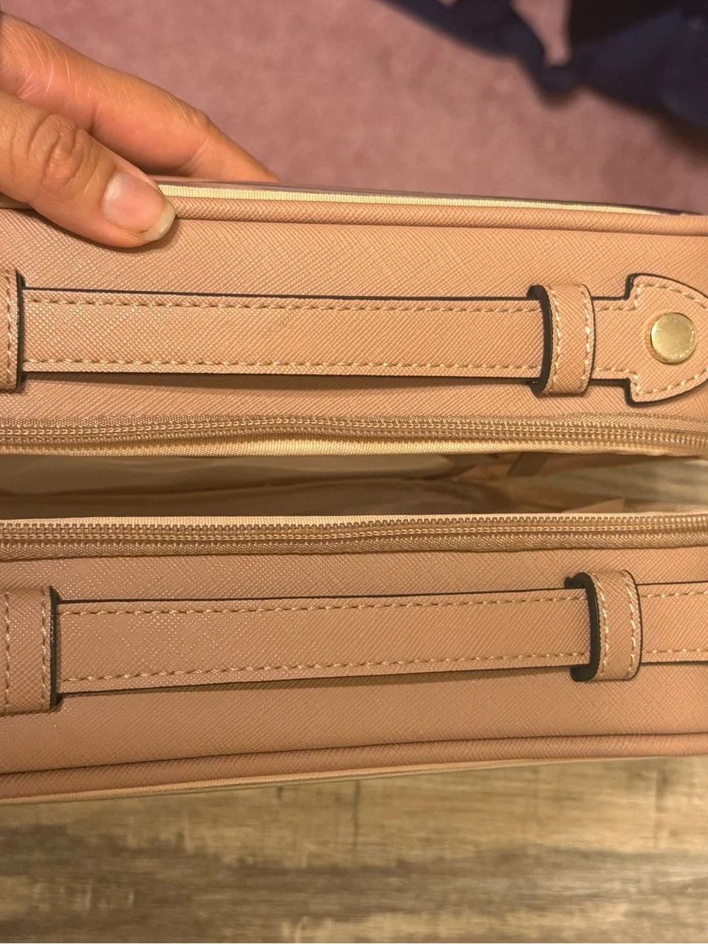 Calpak Clear Cosmetic Travel Case in Tan (Large)